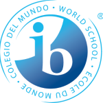 Imagen futurista del mundo con el logotipo del Bachillerato Internacional® (IB)